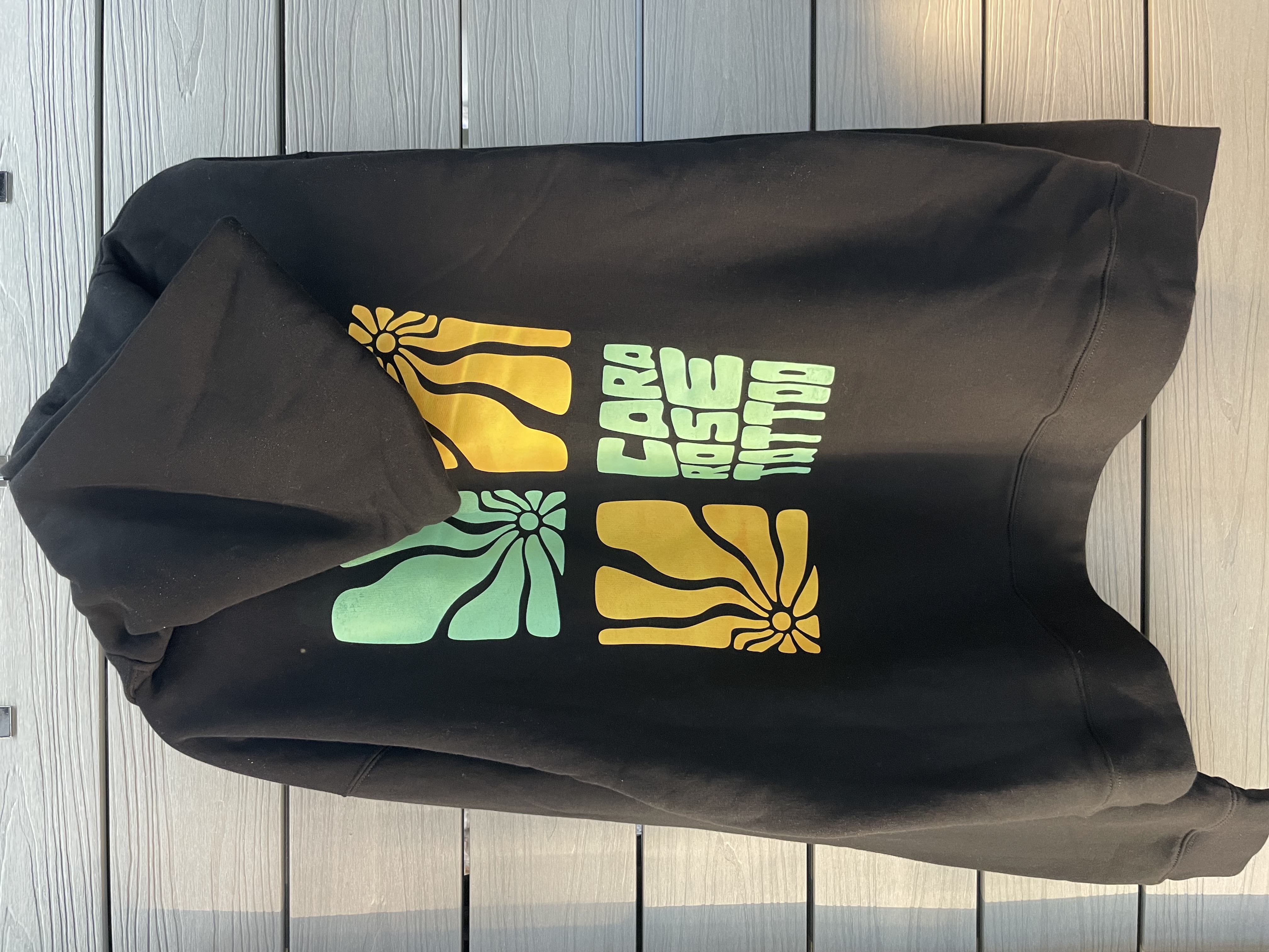 CRT - Hoodie Green and Gold on Black
