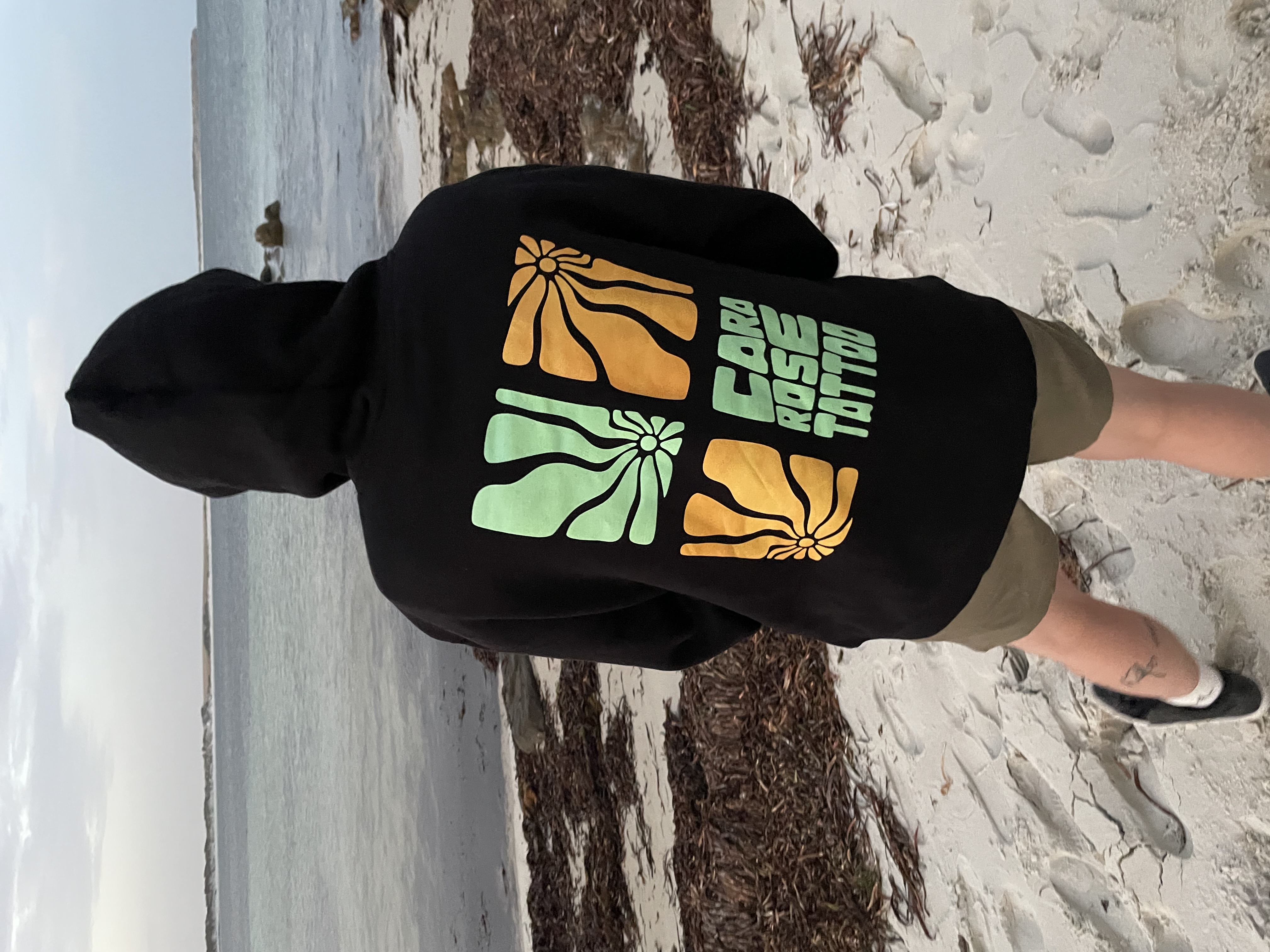 CRT - Hoodie Green and Gold on Black