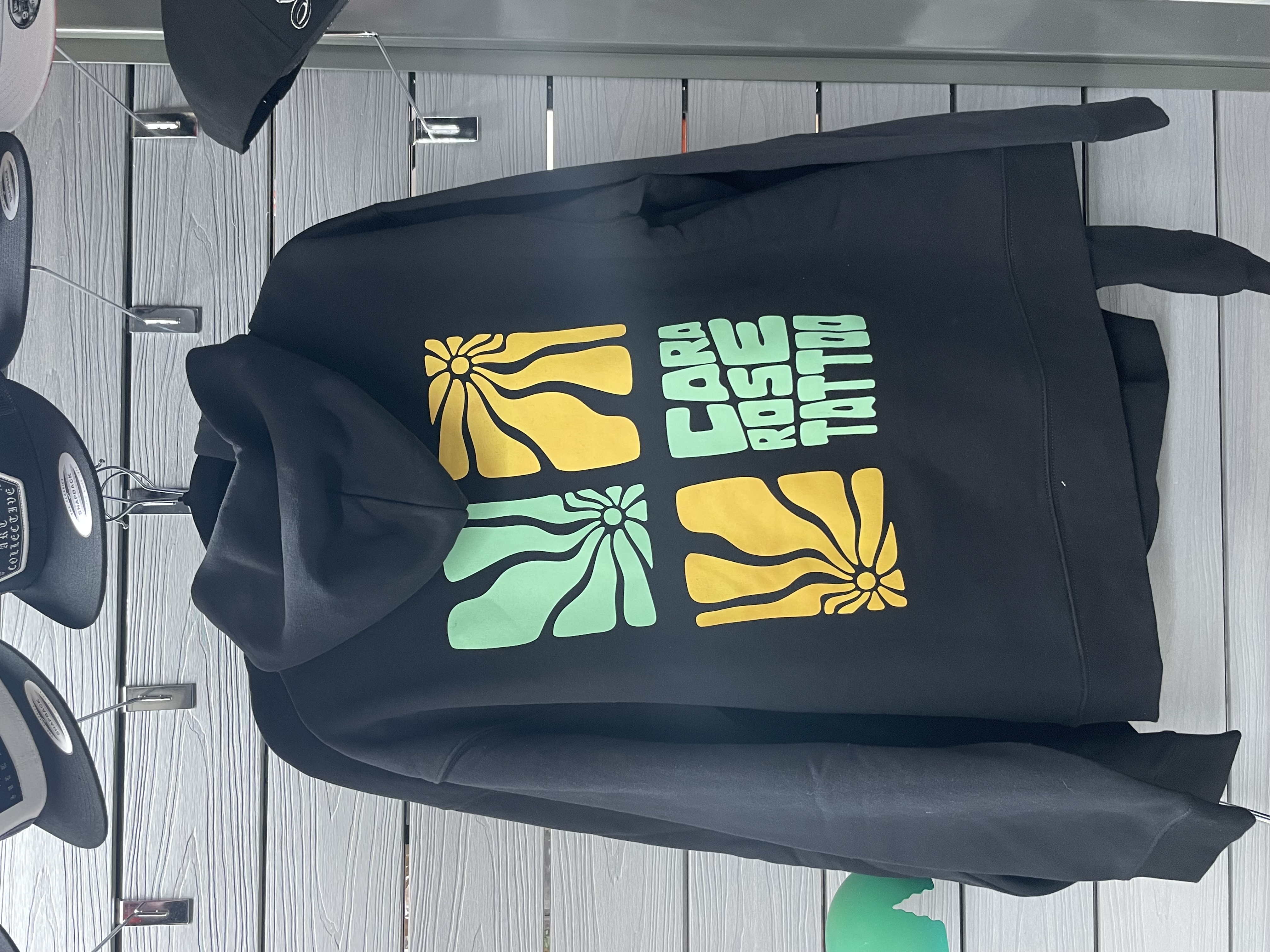 CRT - Hoodie Green and Gold on Black