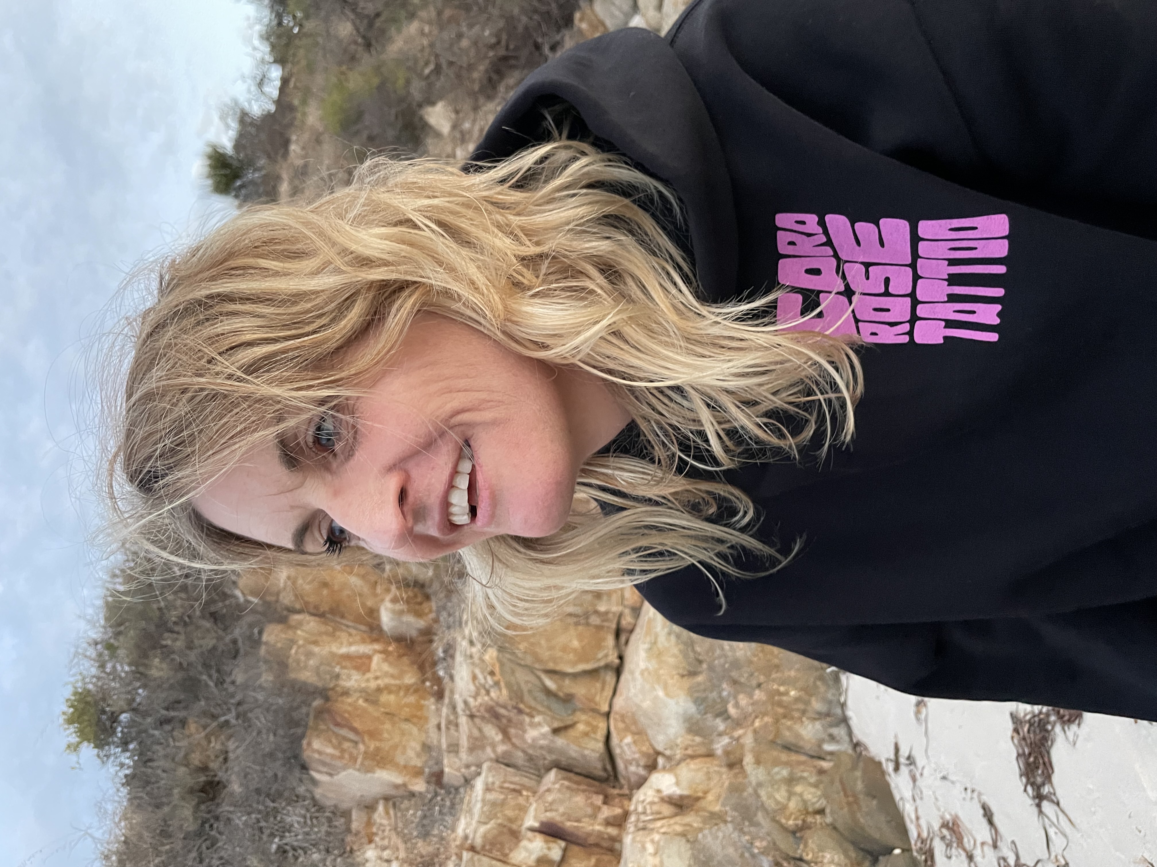 CRT - Pink and Gold on Black Hoodie