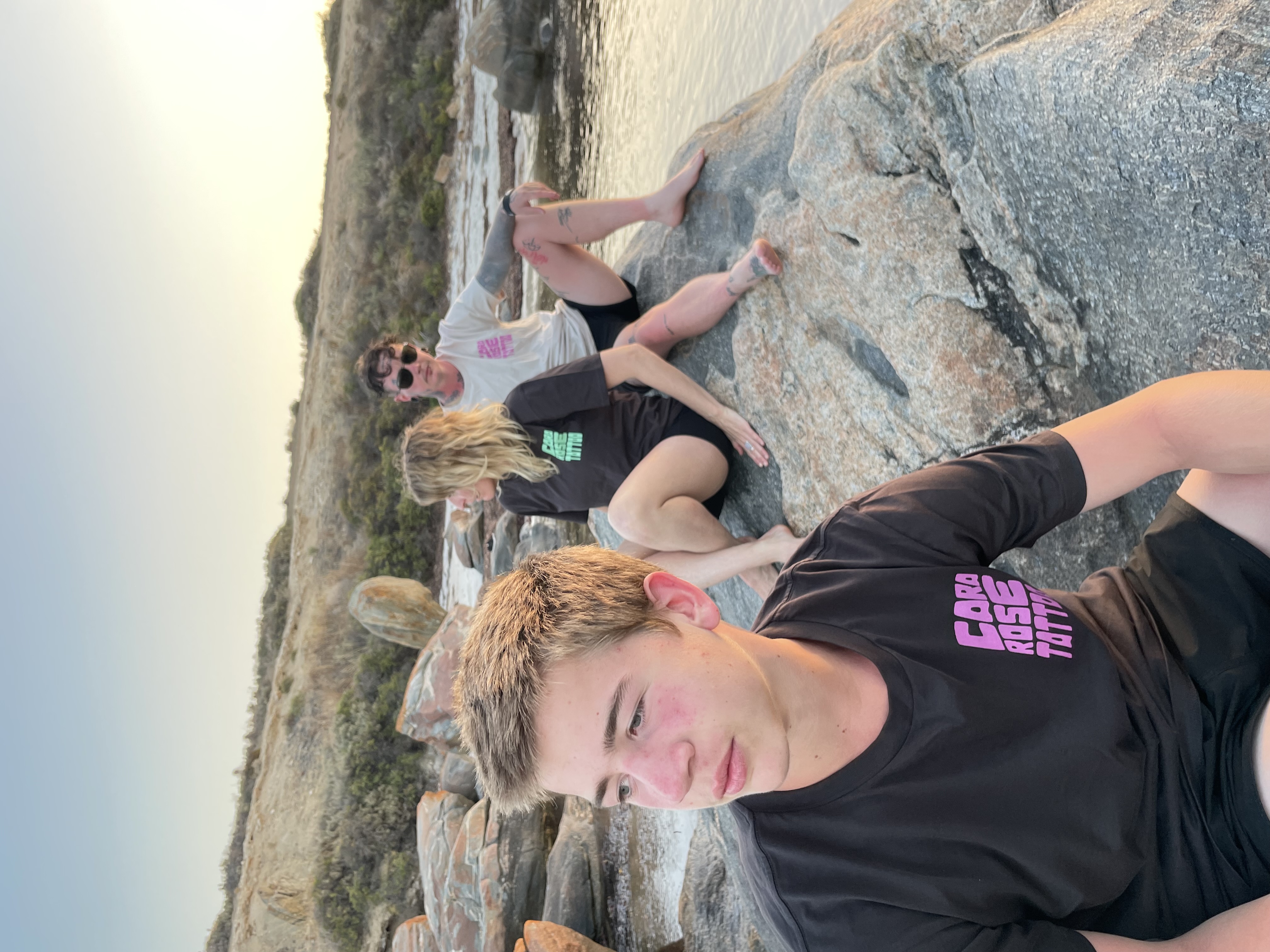 CRT - Pink and Gold on Coal Tee