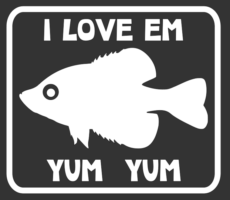 Funny Crappie Lover Decal
