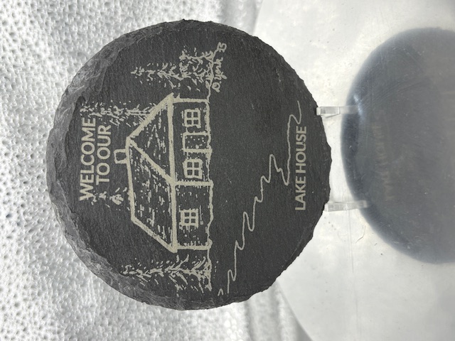 Lake House Slate Coaster Set