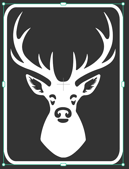 Deer Head Hight Detail Decal