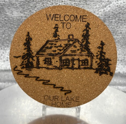 Lake Home Cork Coaster Set
