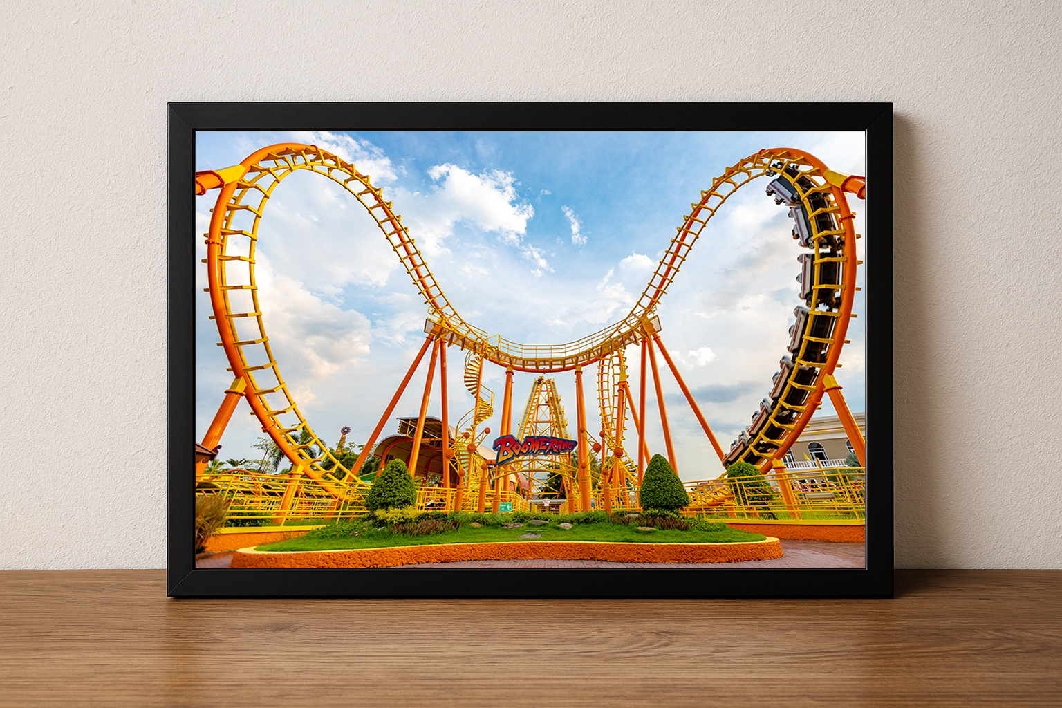 Orange Loop – Boomerang Coaster Wende Poster