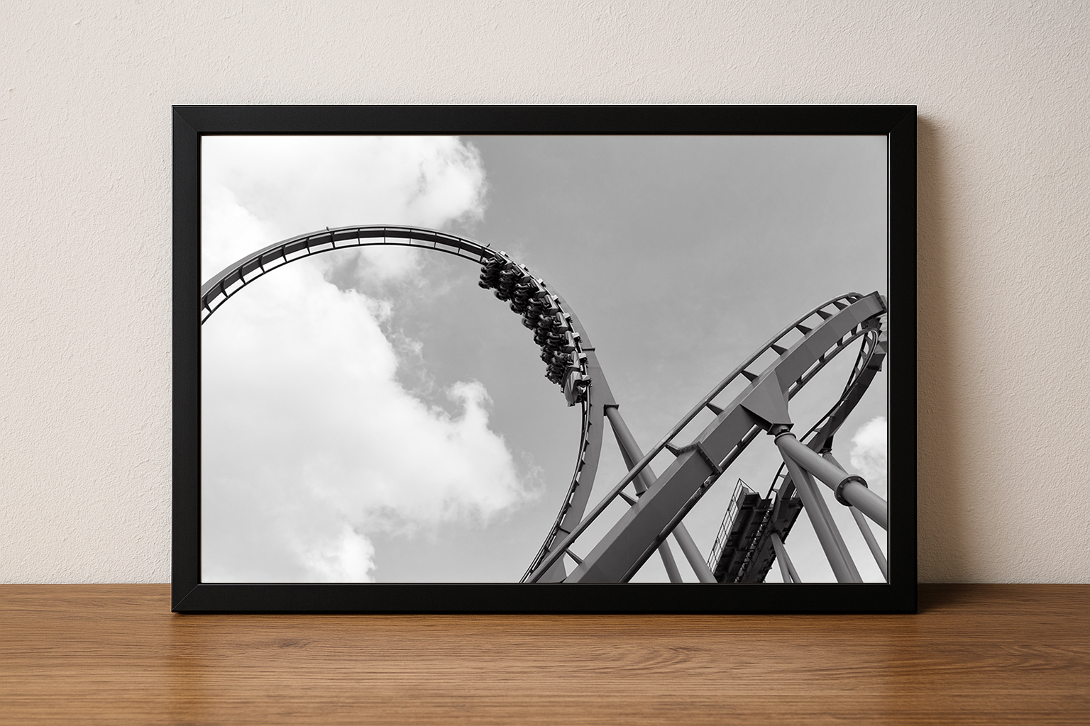 Red Momentum – Skyloop Coaster Poster