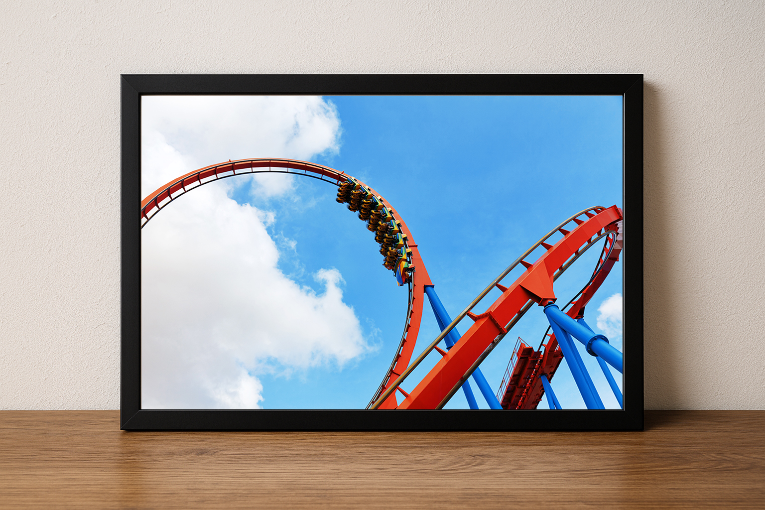 Red Momentum – Skyloop Coaster Poster