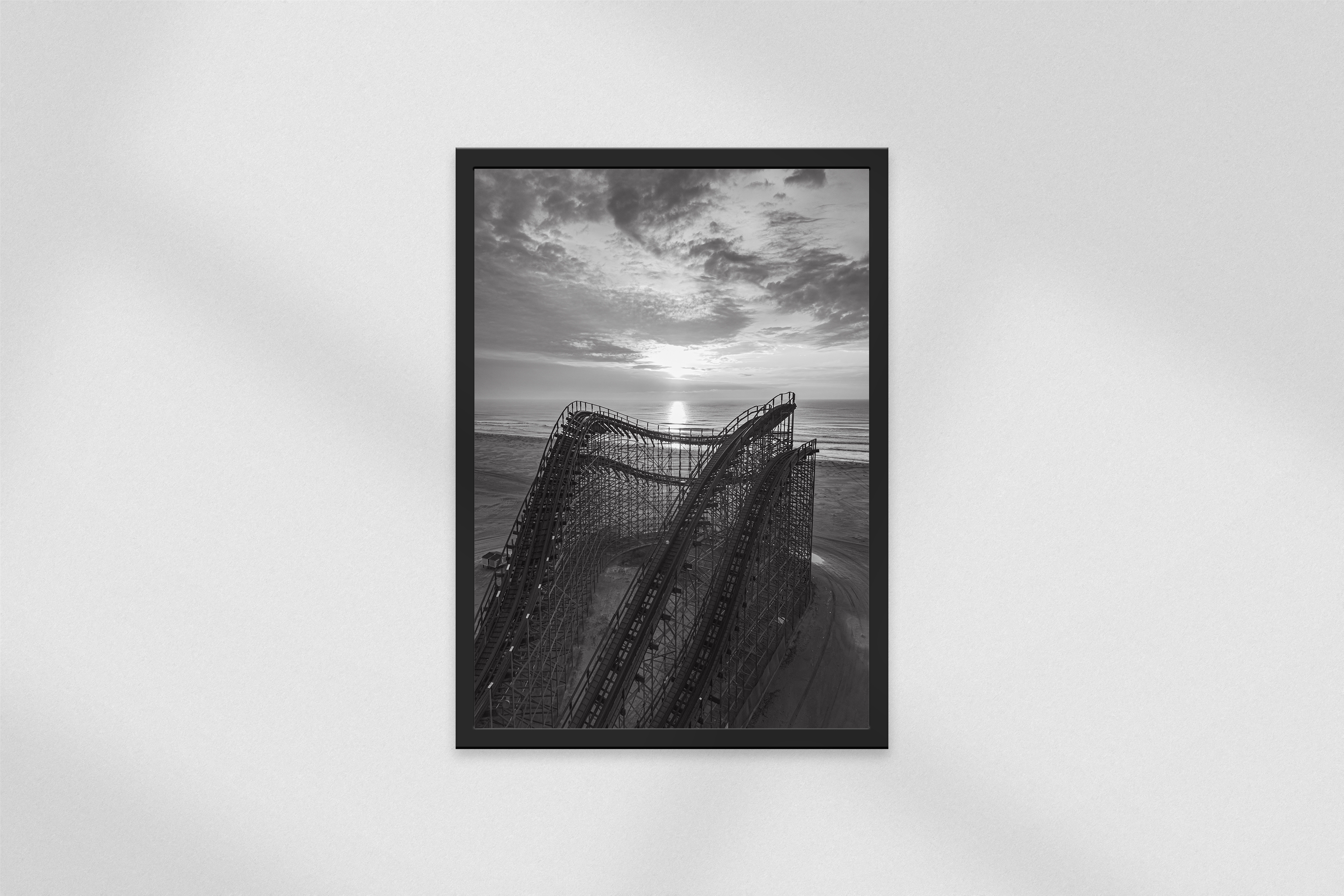 Golden Coast – Sunset Wooden Coaster Poster
