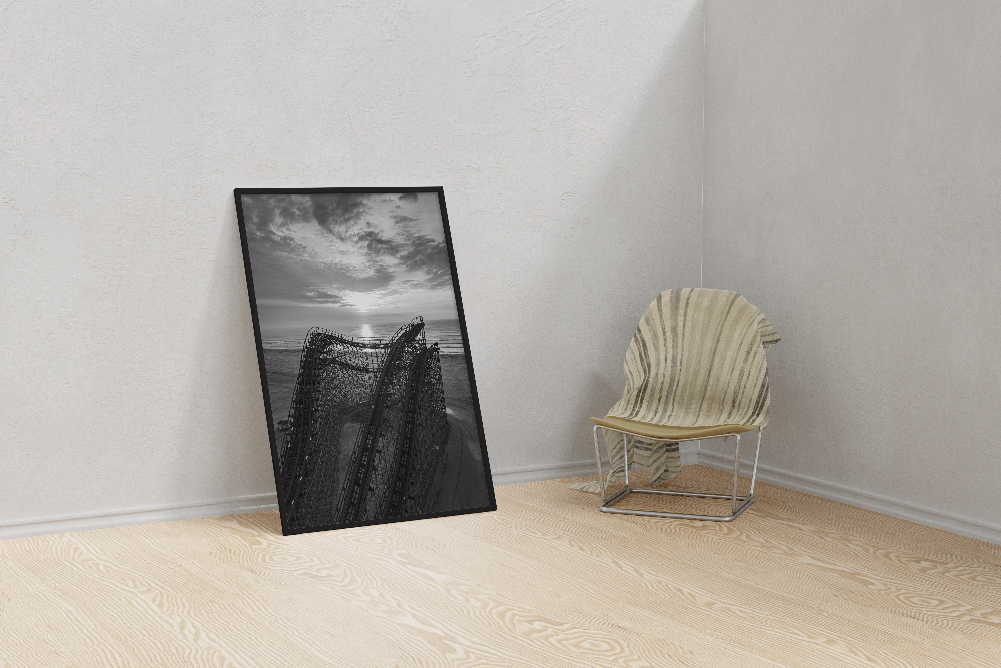 Golden Coast – Sunset Wooden Coaster Poster