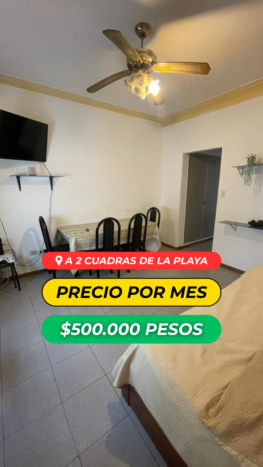 Departamento en Alquiler en Mar del Plata a 2 cuadras de la playa en pleno centro