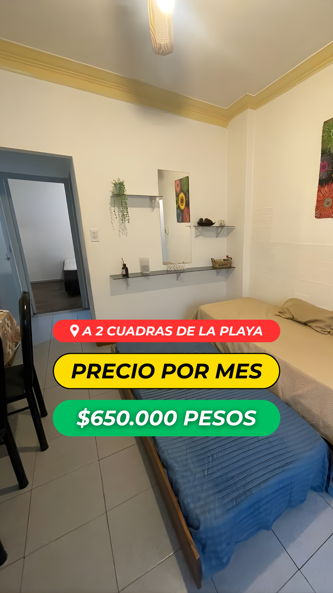 Departamento en Alquiler en Mar del Plata a 2 cuadras de la playa en pleno centro