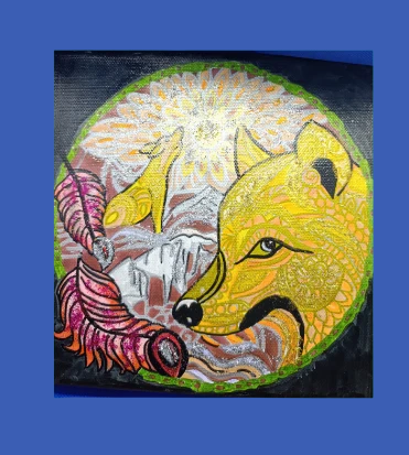 Handgemaltes Fuchsbild