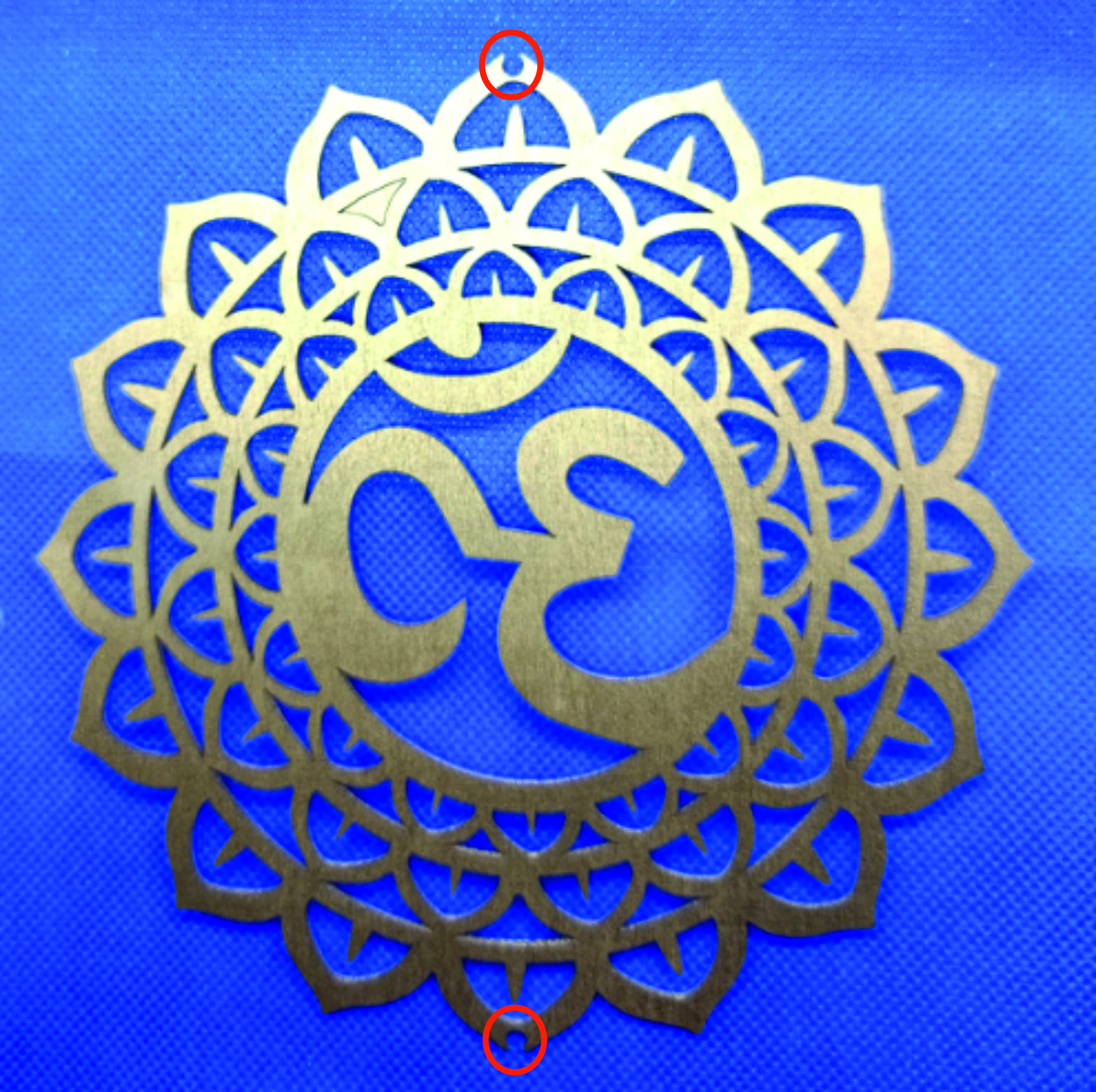 Mandala Wanddeko mit Om-Symbol