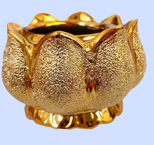 goldenes Lotus-Räuchergefäß