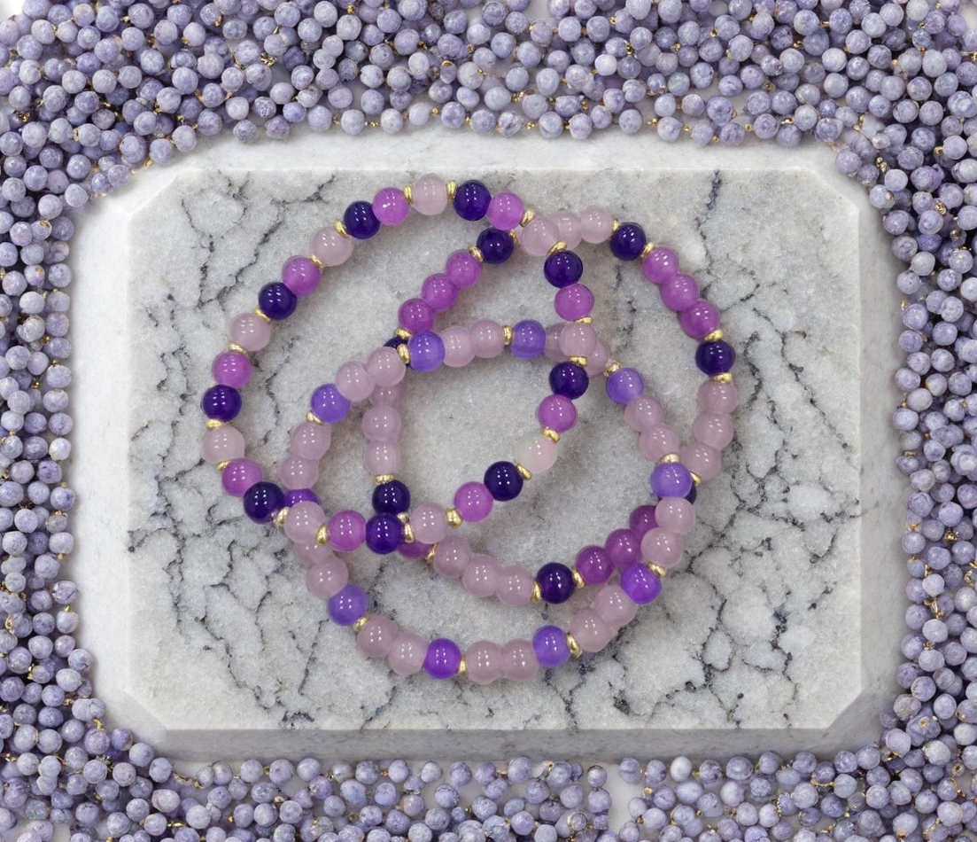 Purple Beaded Necklace