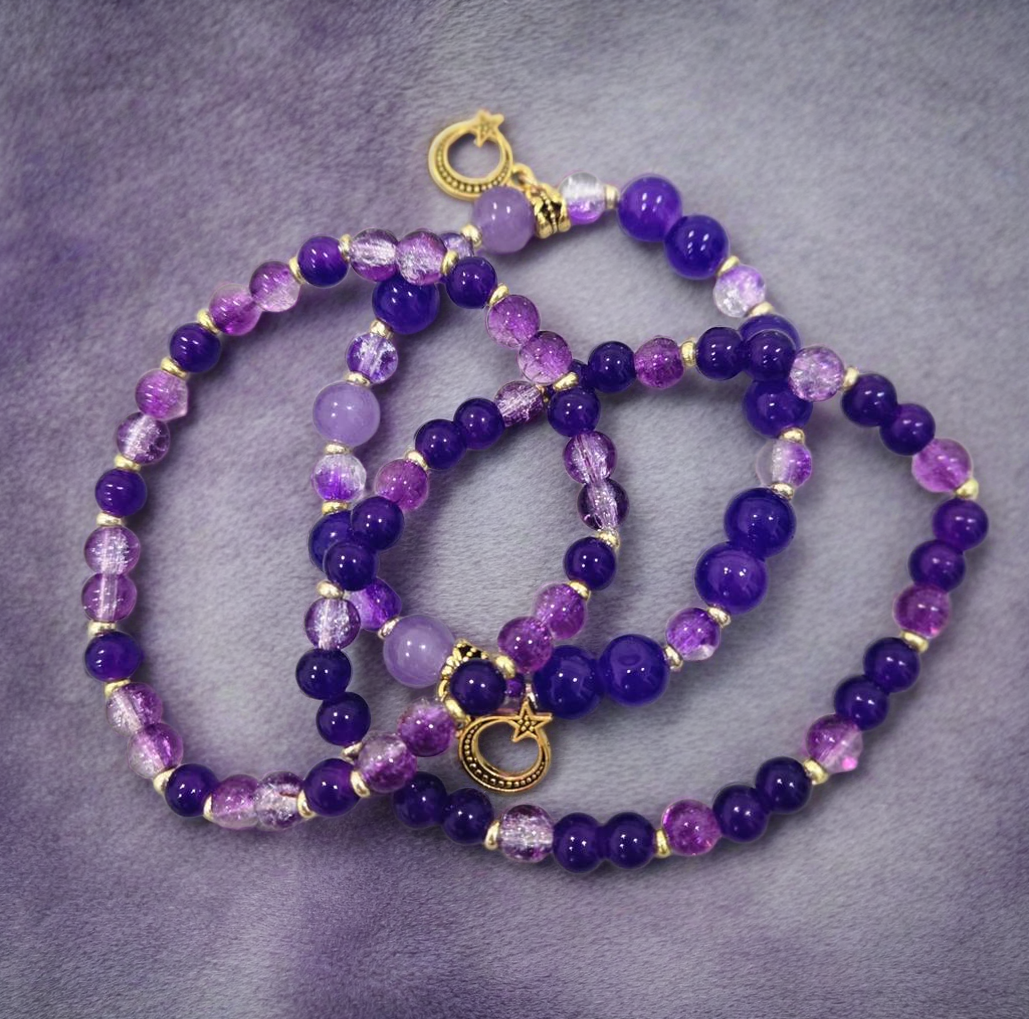 Purple Beaded Bracelets