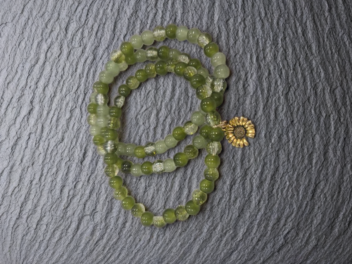 Green Beaded Bracelet