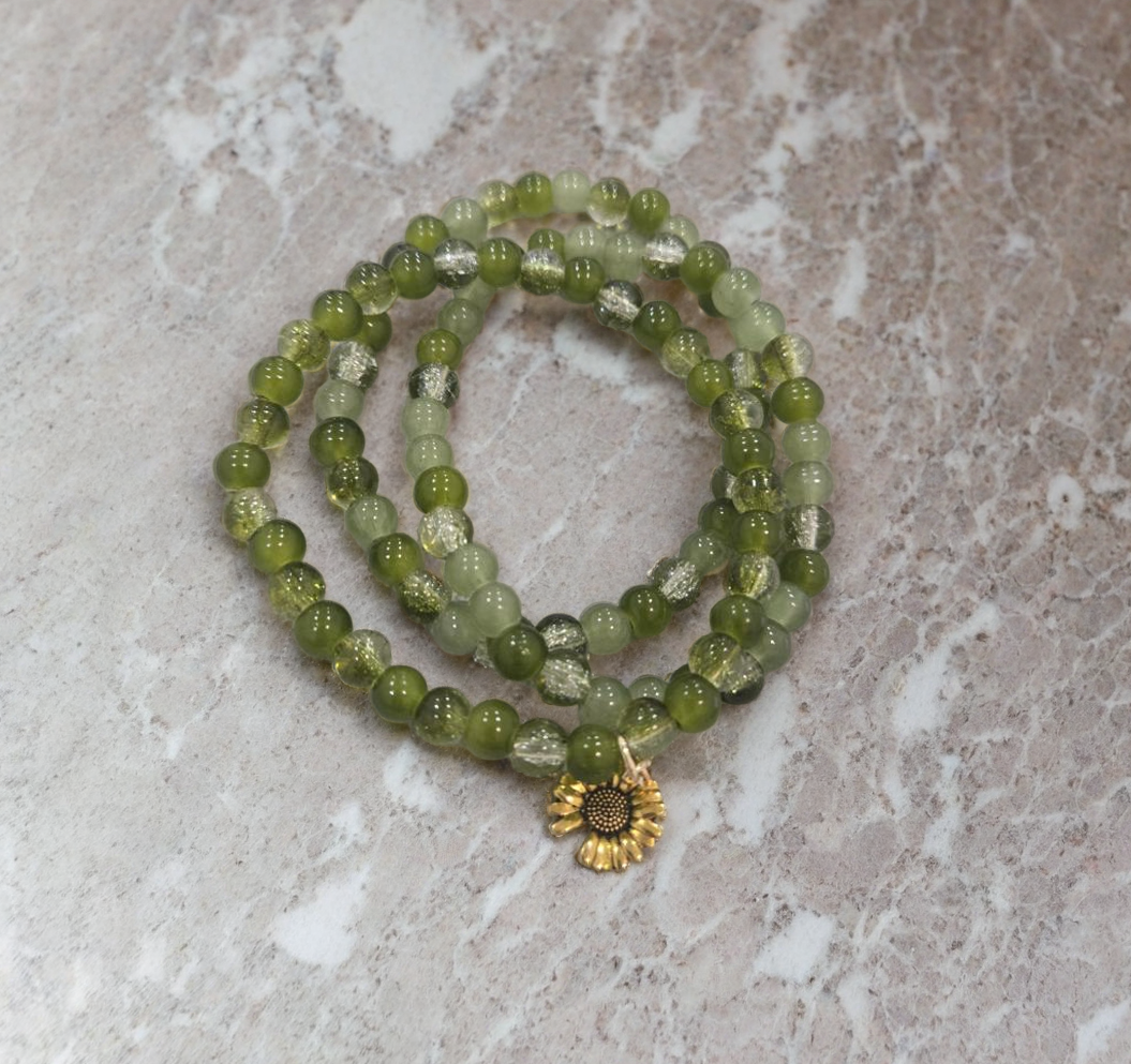 Green Beaded Bracelet