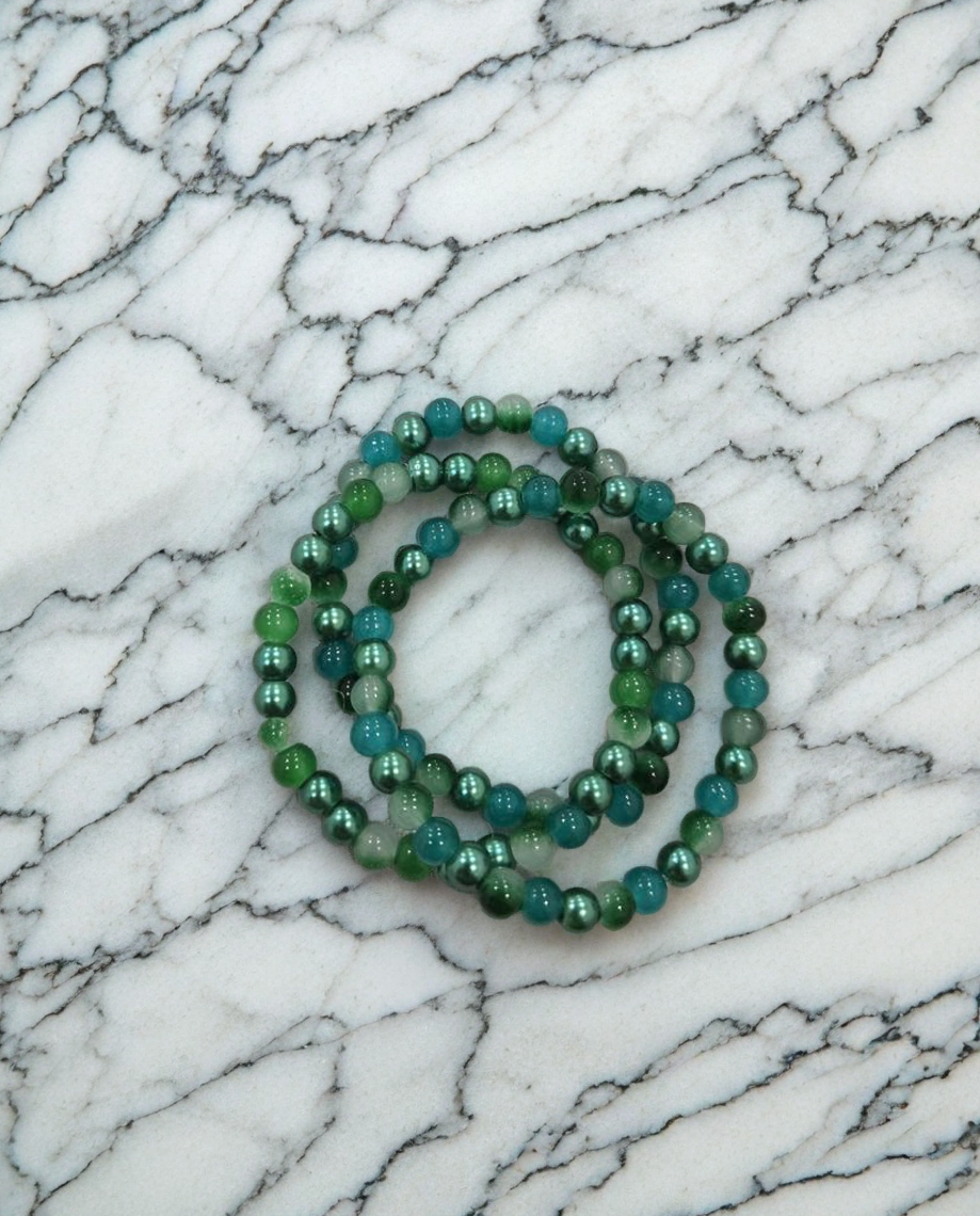Green and Blue Beaded Bracelets