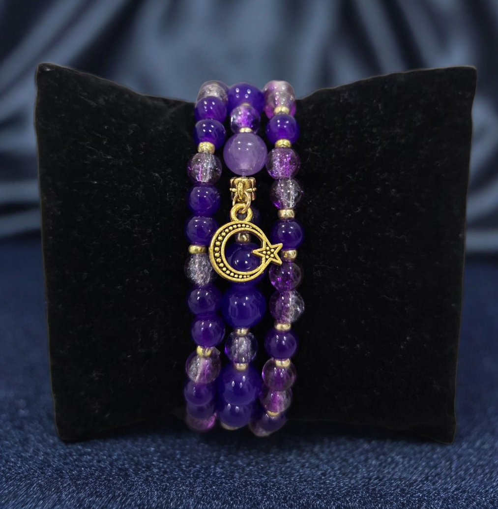 Purple Beaded Bracelets