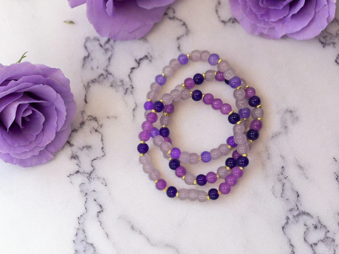 Purple Beaded Necklace