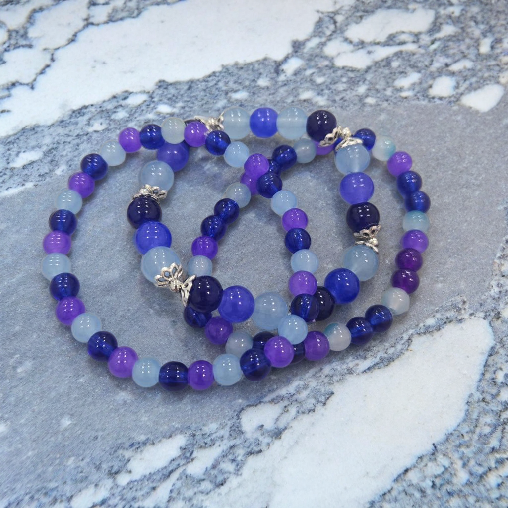 Blue Beaded Bracelet