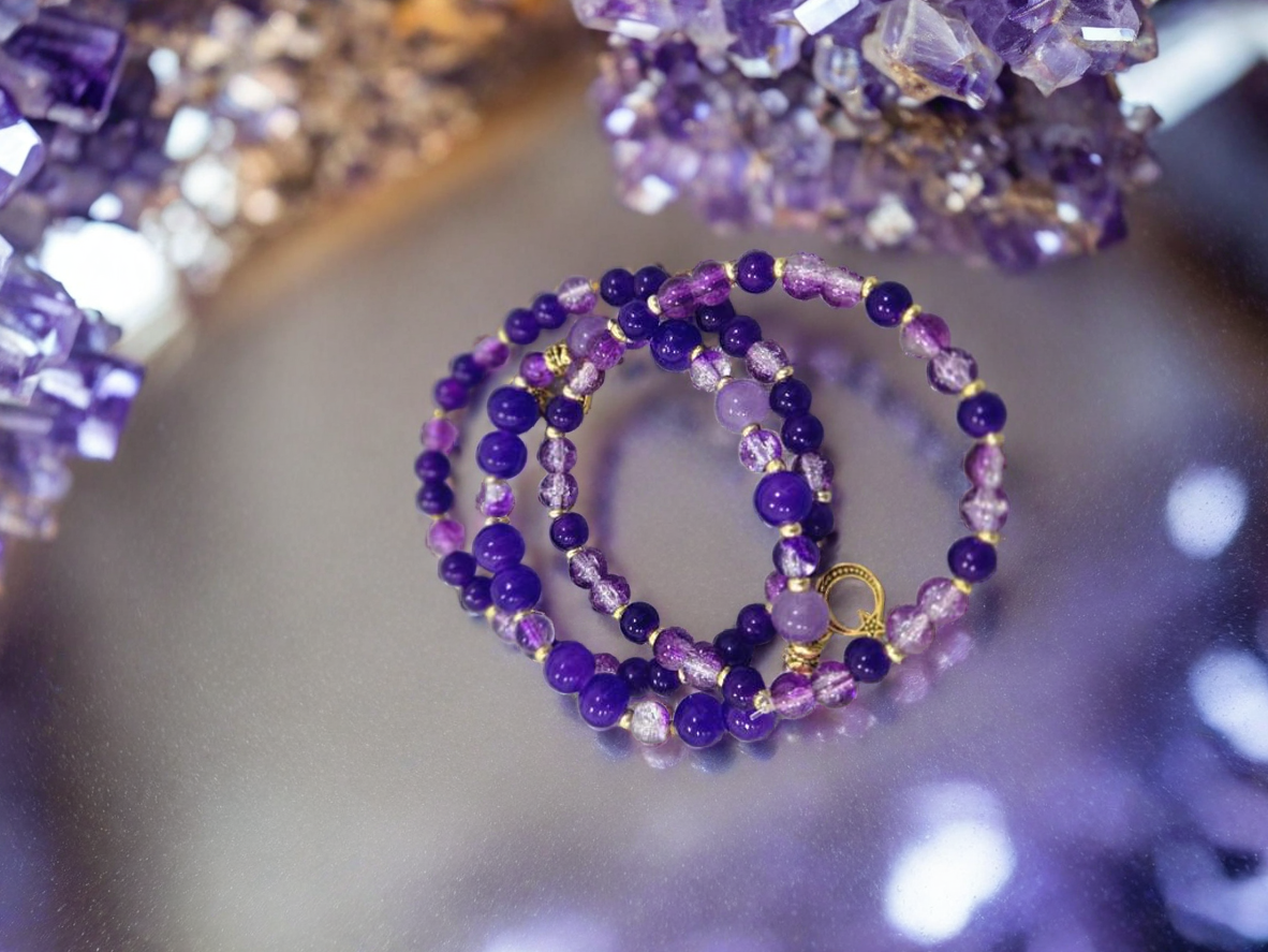 Purple Beaded Bracelets