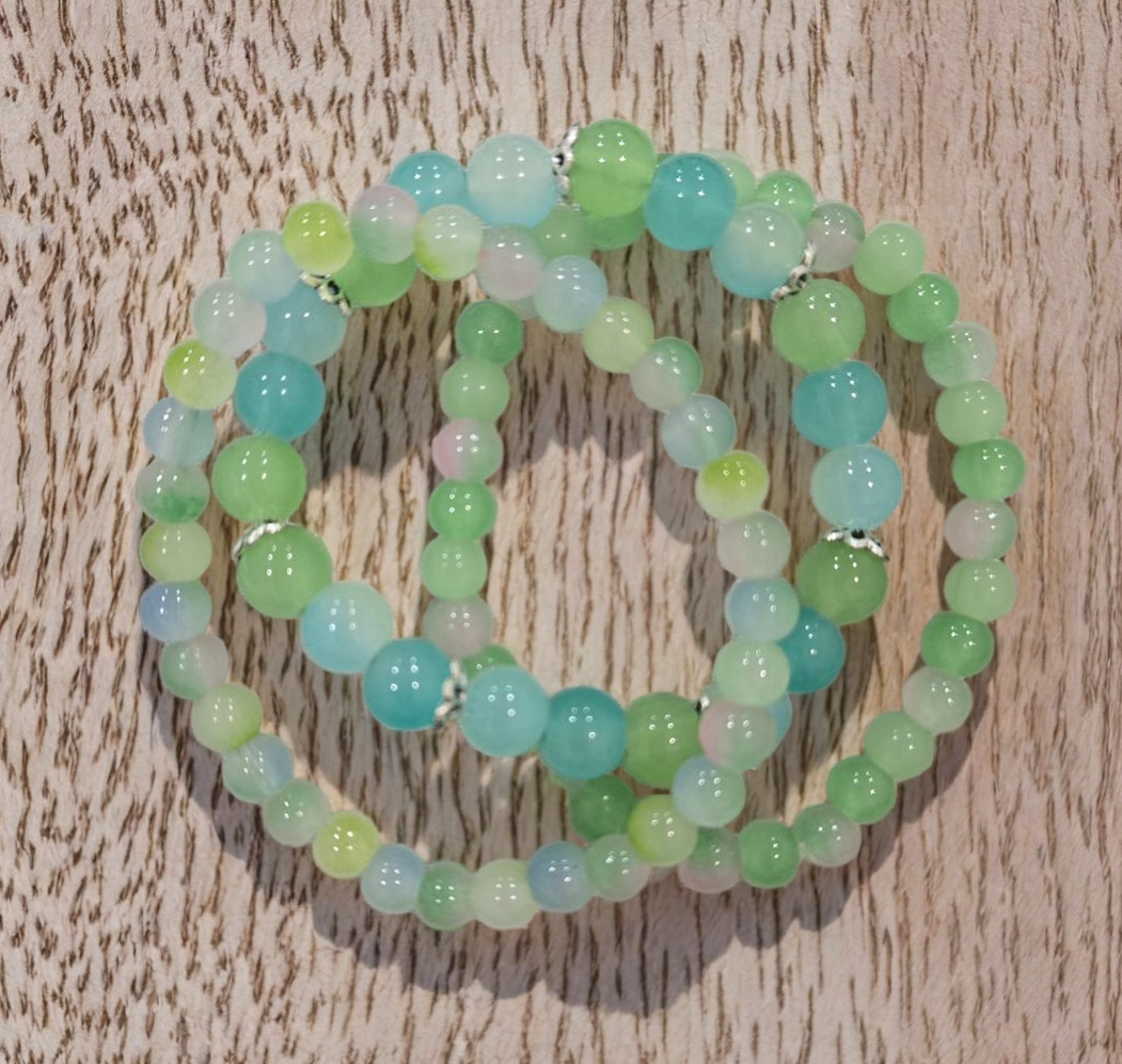 Green and Blue Beaded Bracelet