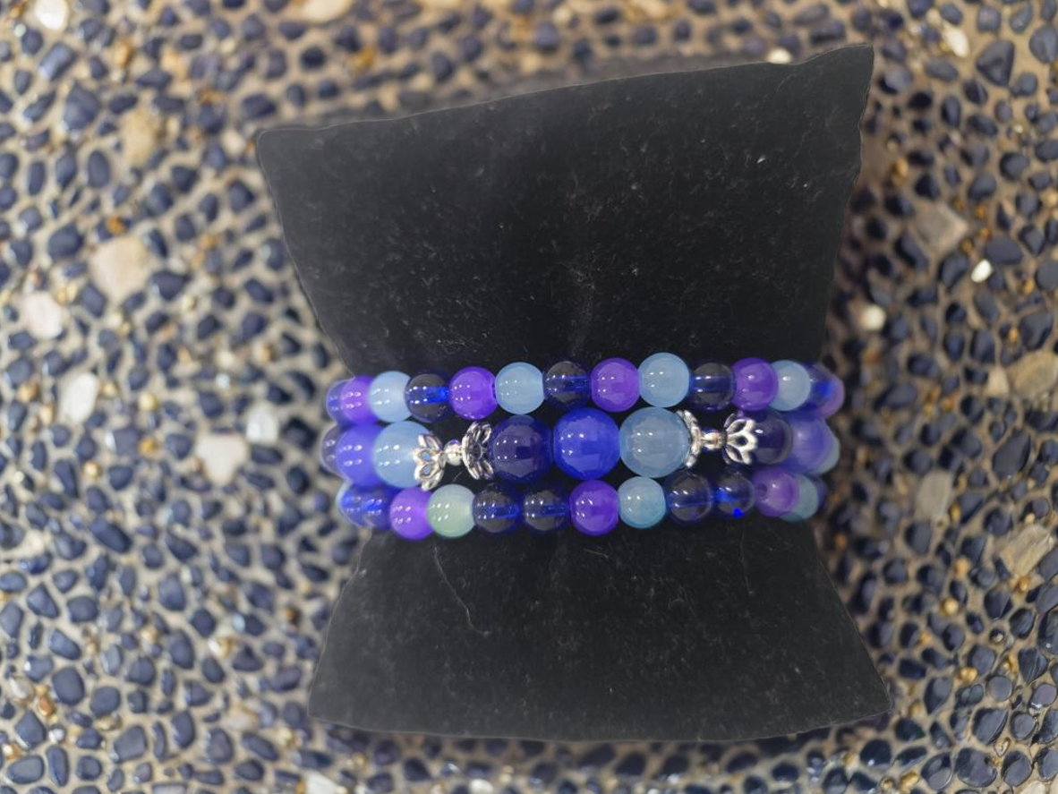 Blue Beaded Bracelet