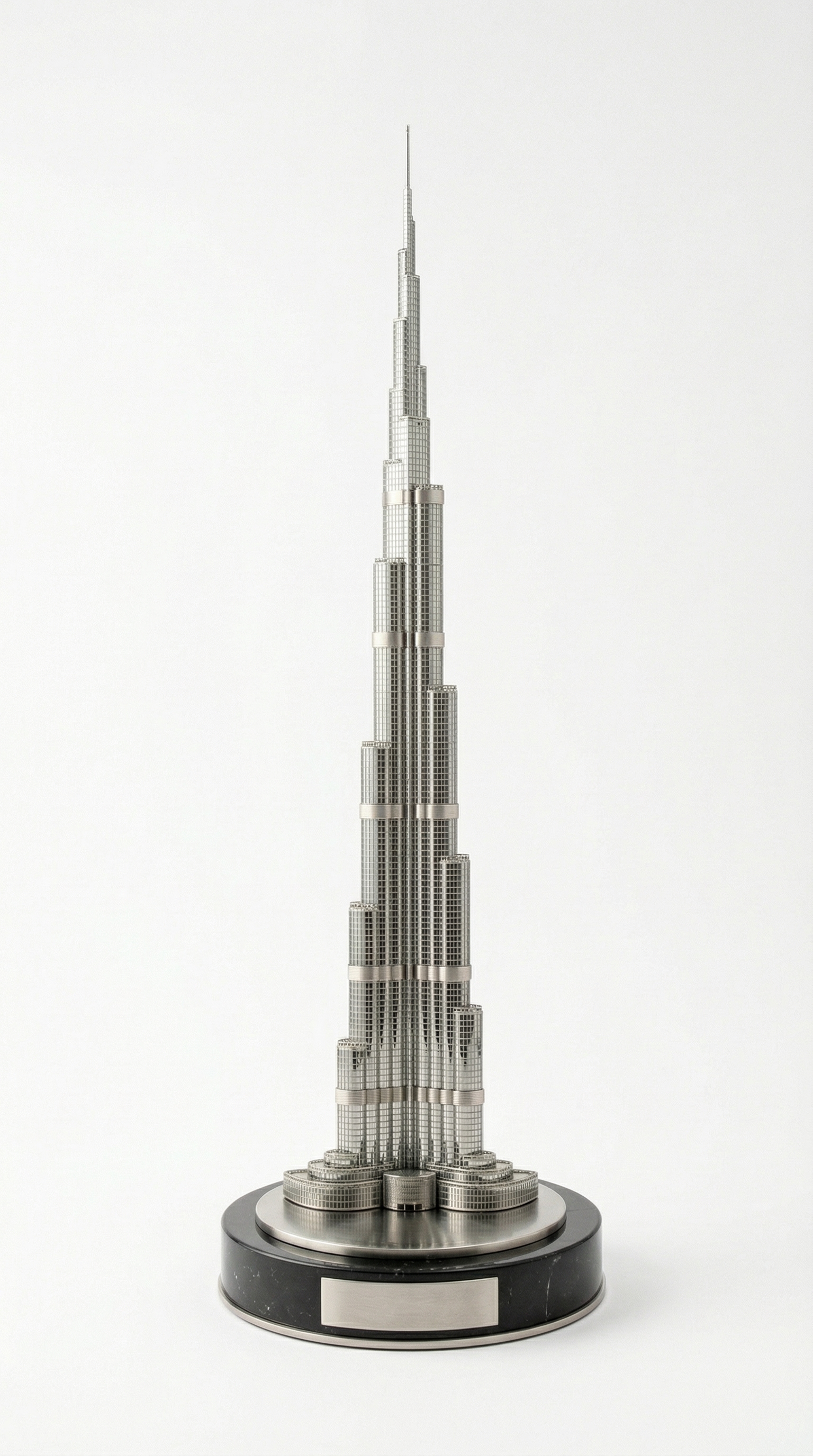 Burj Khalifa Miniature Showpiece – Black Marble Base (Rs. 110)