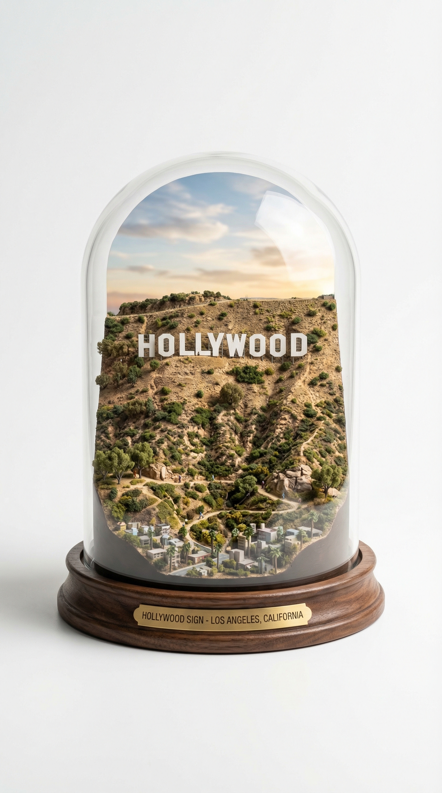 Hollywood Sign Miniature Dome Showpiece – Celebrity Vibe Decor (Rs. 110)
