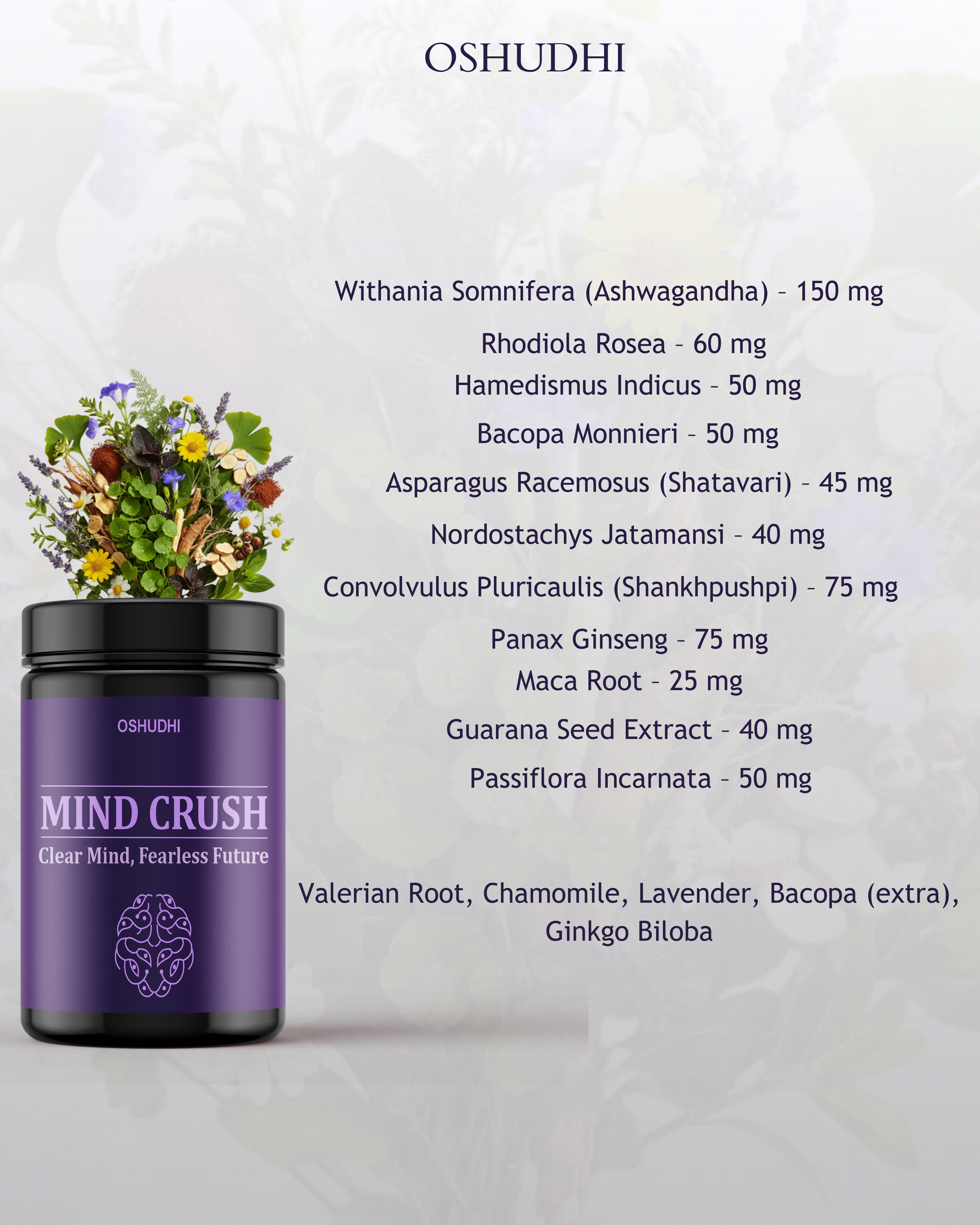 Mind Crush Ayurvedic Blend | 100% Organic | Herbal