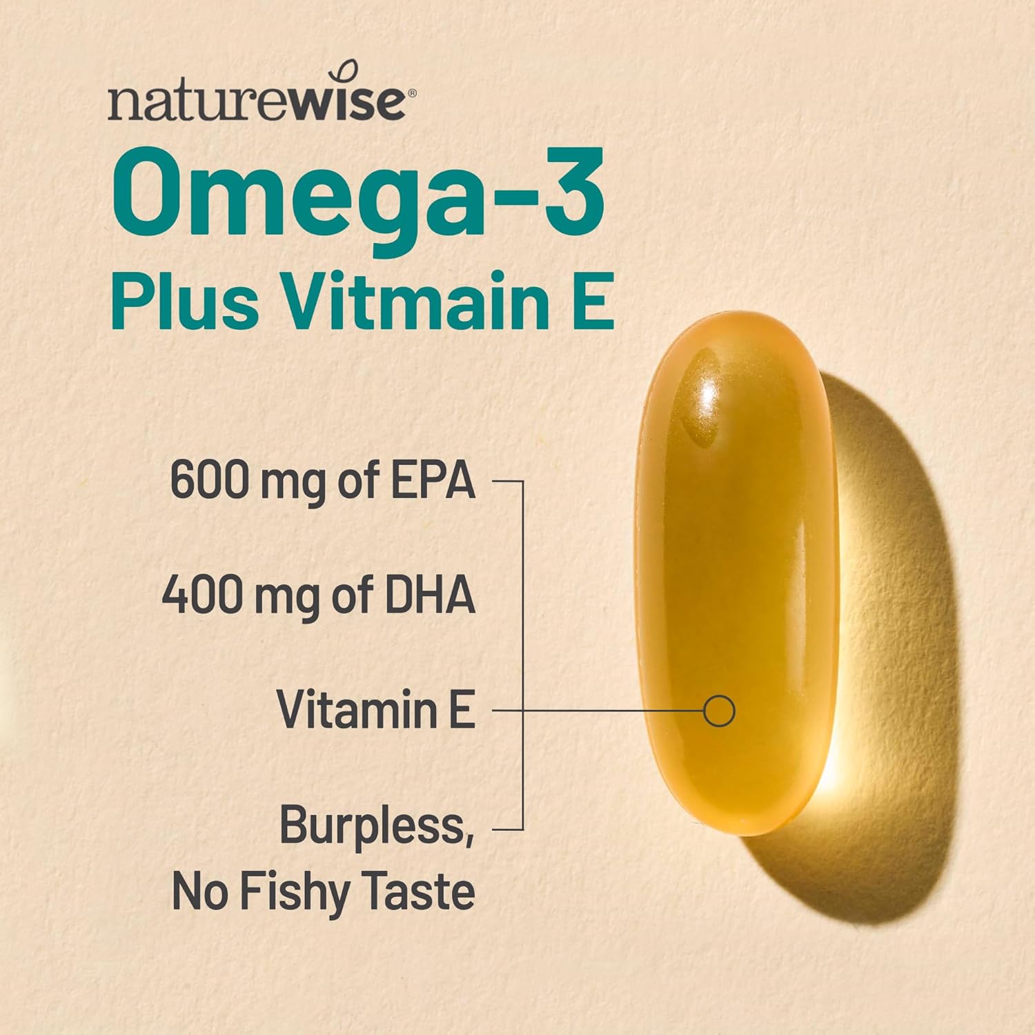 NatureWise Omega-3 Plus Vitamin E & Vitamin E Supplement Bundle