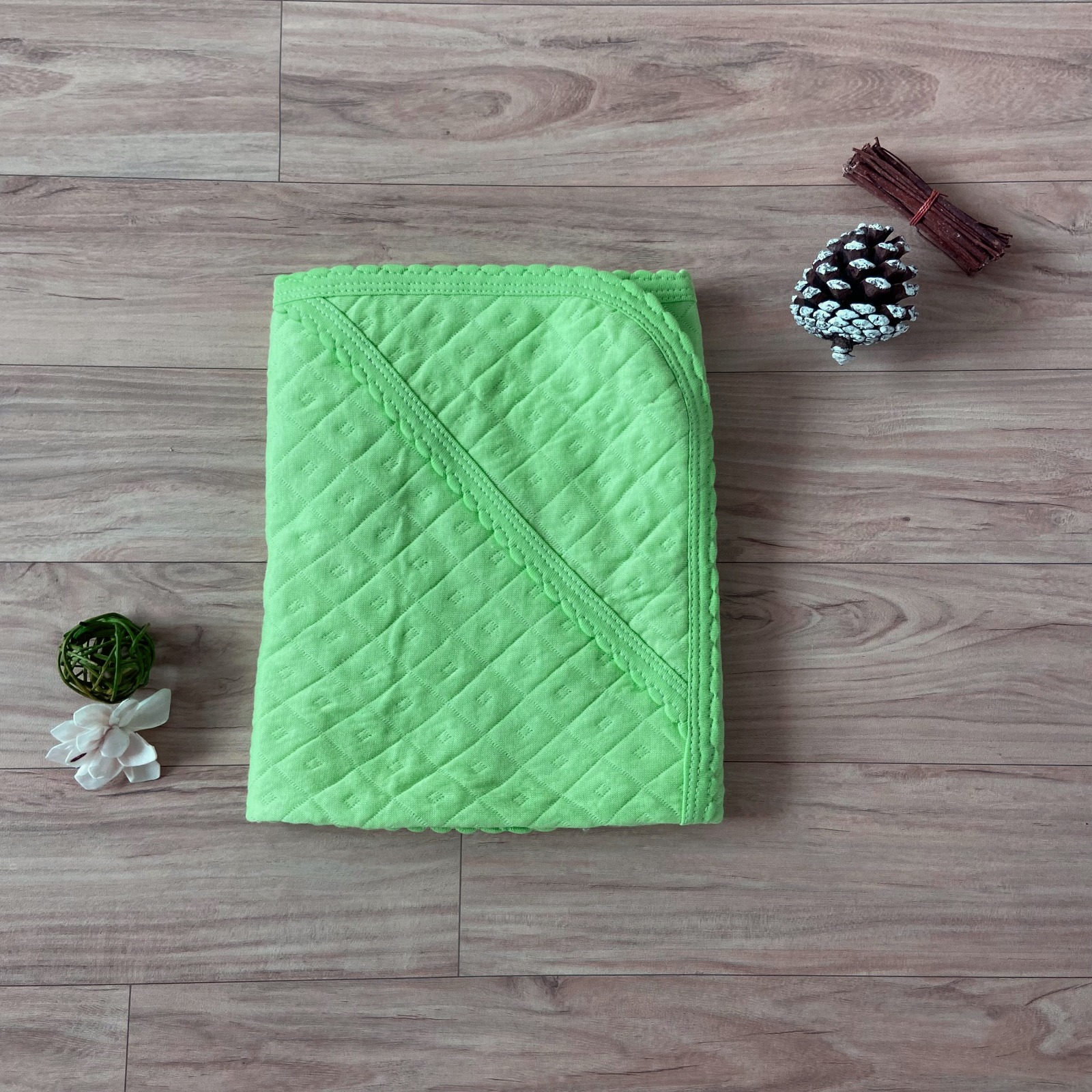 Green Quilted Blanket