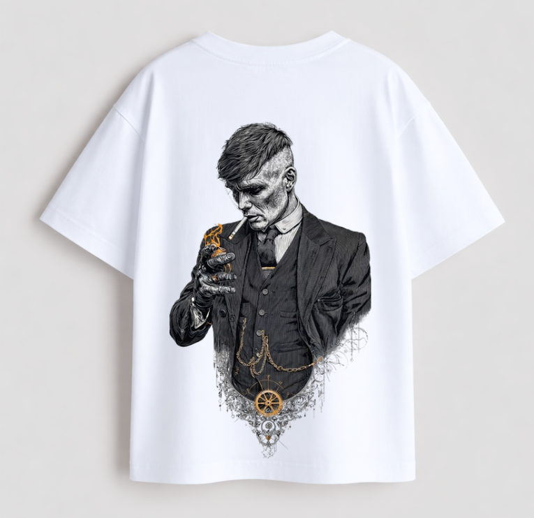Peaky Blinders Oversized White T-Shirt for Men