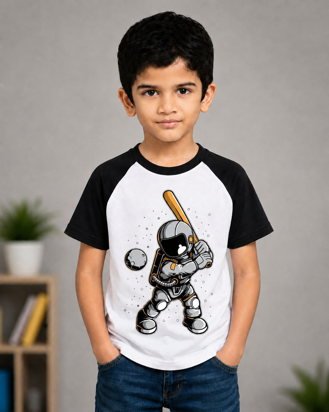 Astronaut Baseball Kids T-Shirt