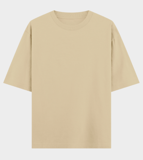 Beige Oversized T-Shirt – Premium Drop Shoulder Streetwear Tee