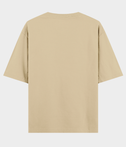 Beige Oversized T-Shirt – Premium Drop Shoulder Streetwear Tee