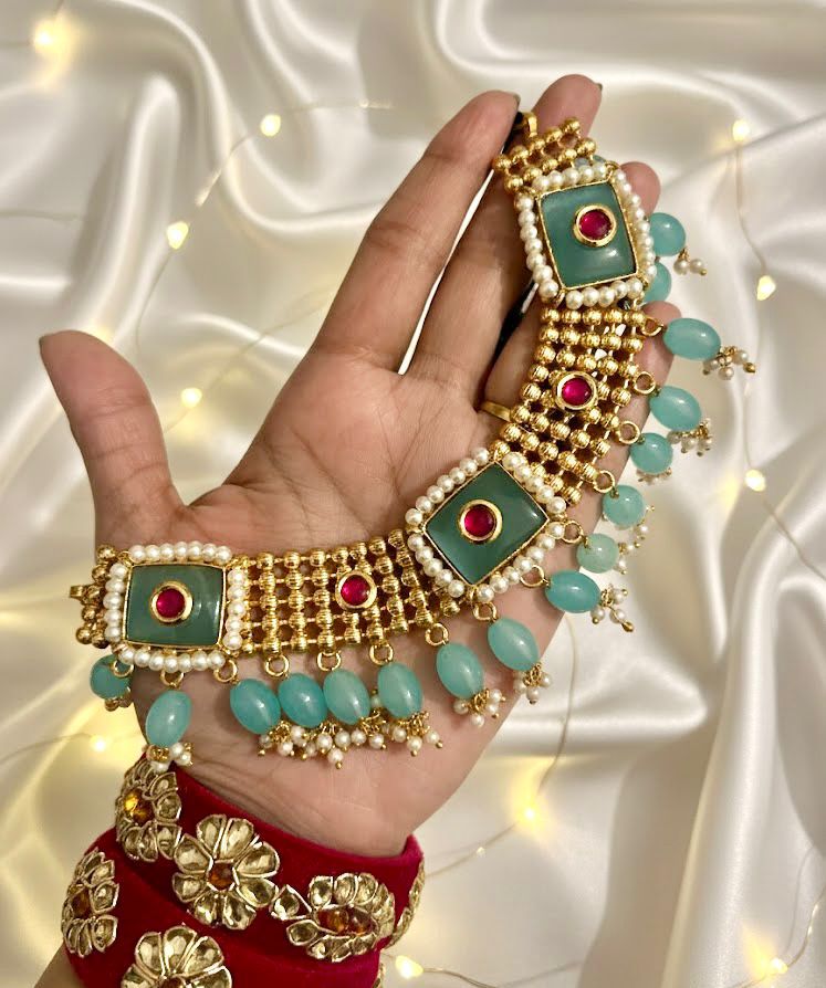 Aqua Grace Pearl Necklace Set