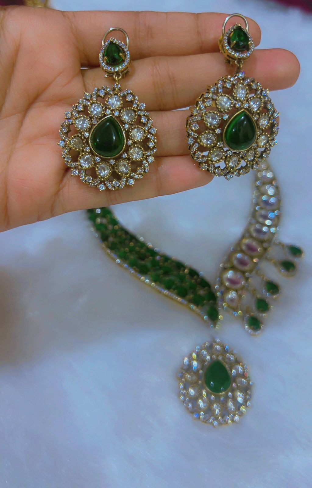 Emerald Grace Moissanite Set