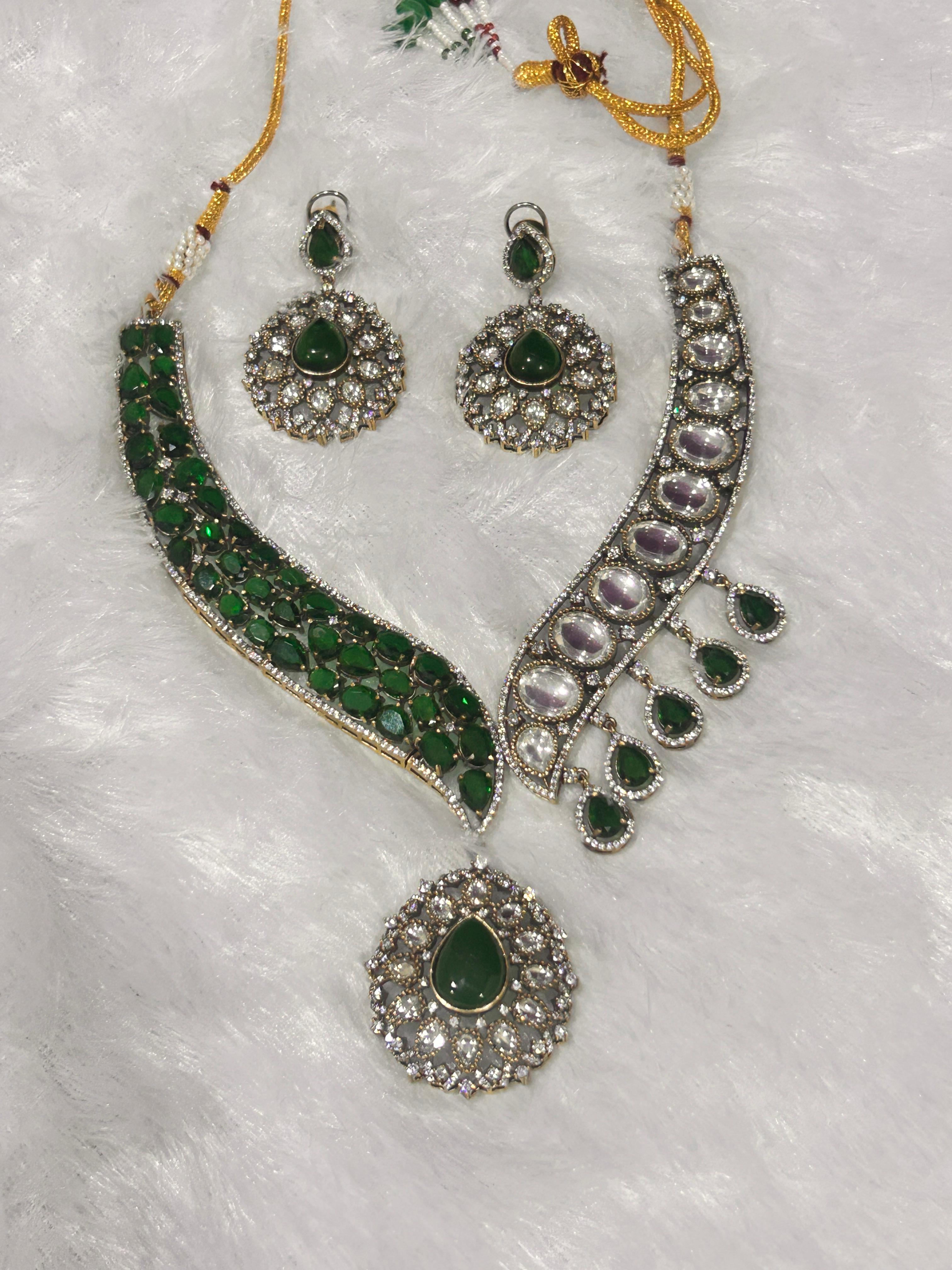 Emerald Grace Moissanite Set