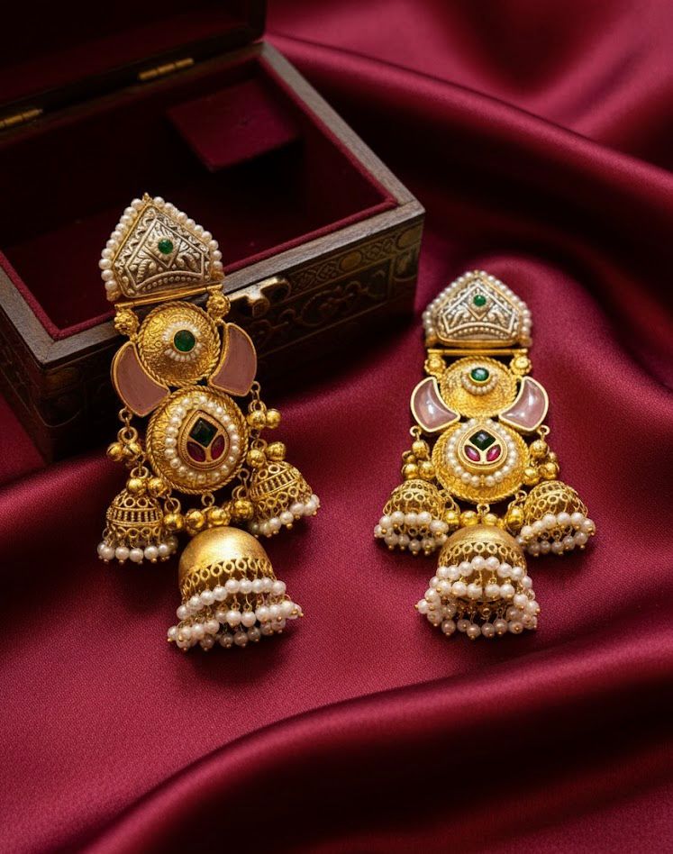 Nayantara Brass Jhumkis