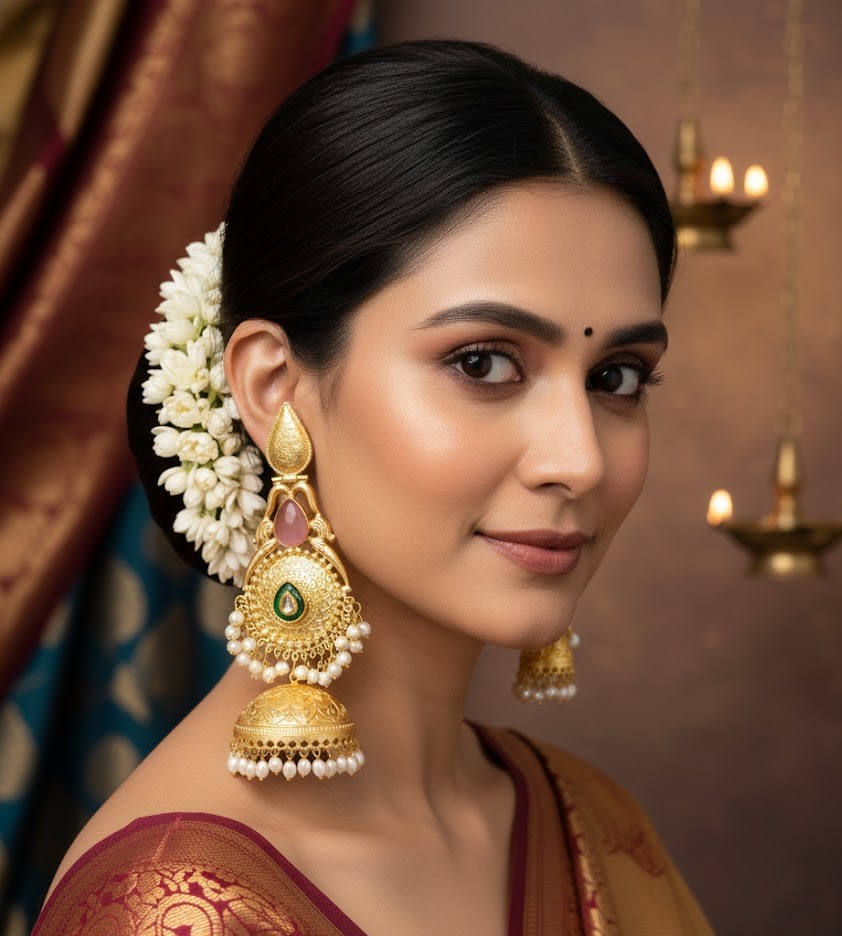 Gulabi Noor Jhumka