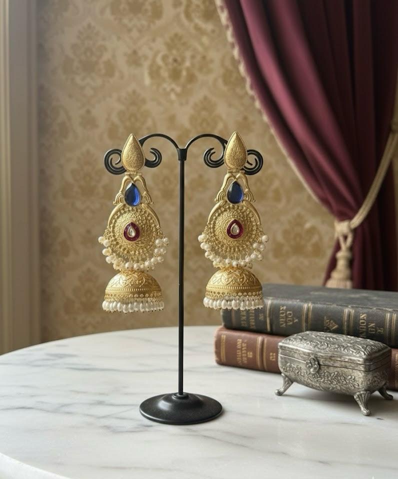 Neelam Brass Jhumka