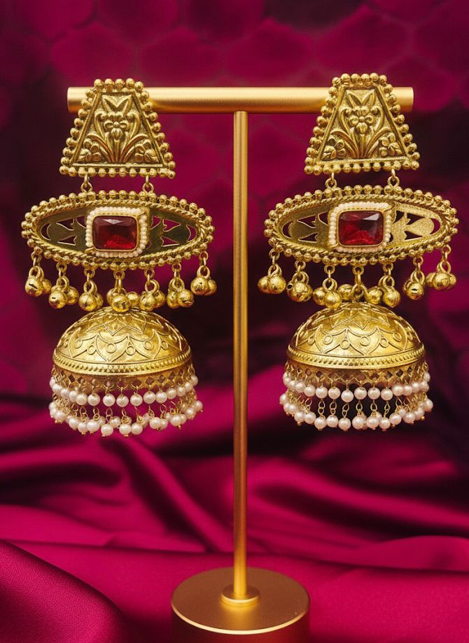 Sundarika Brass Earrings