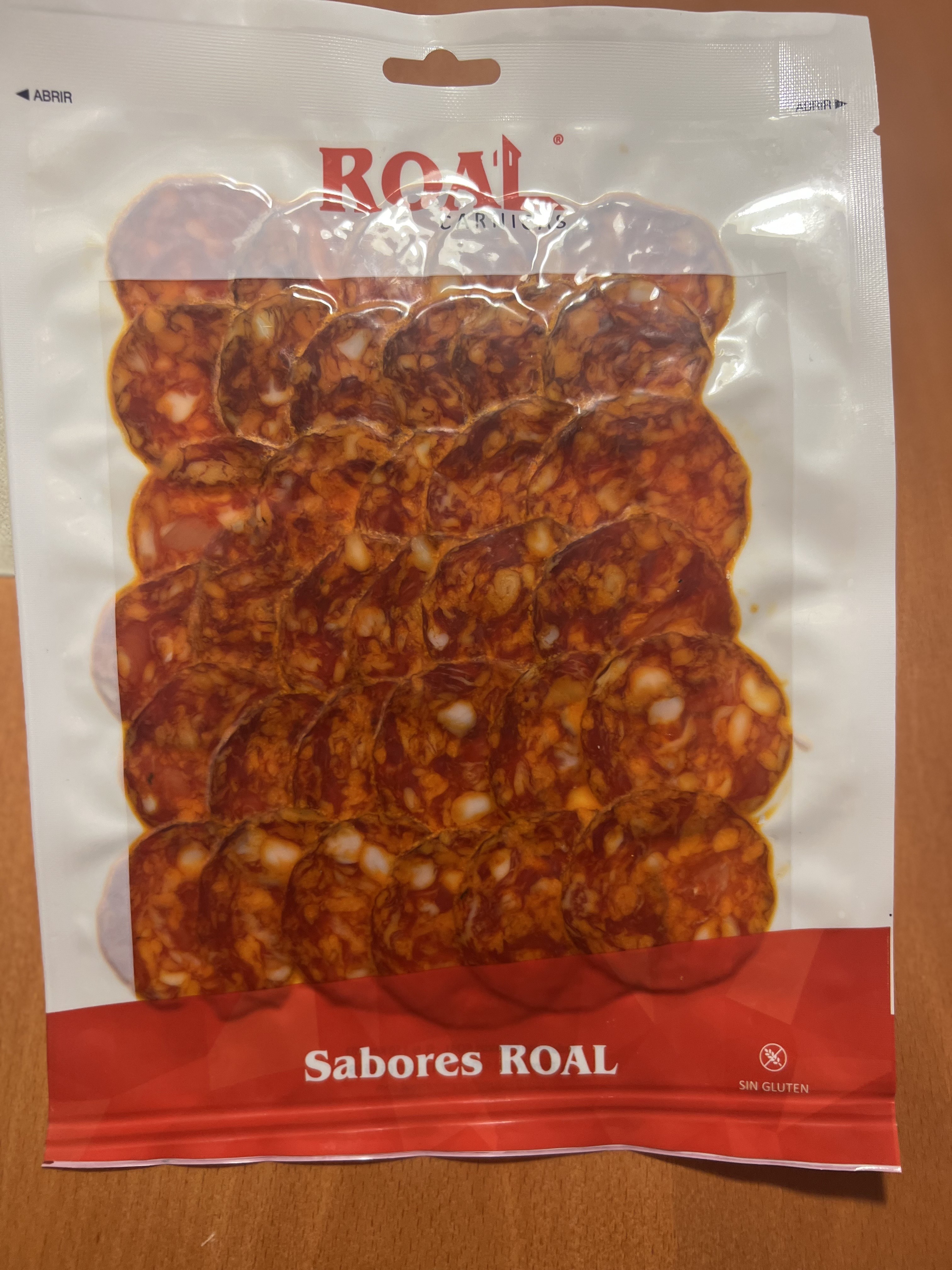 Chorizo Ibérico curado en lonchas