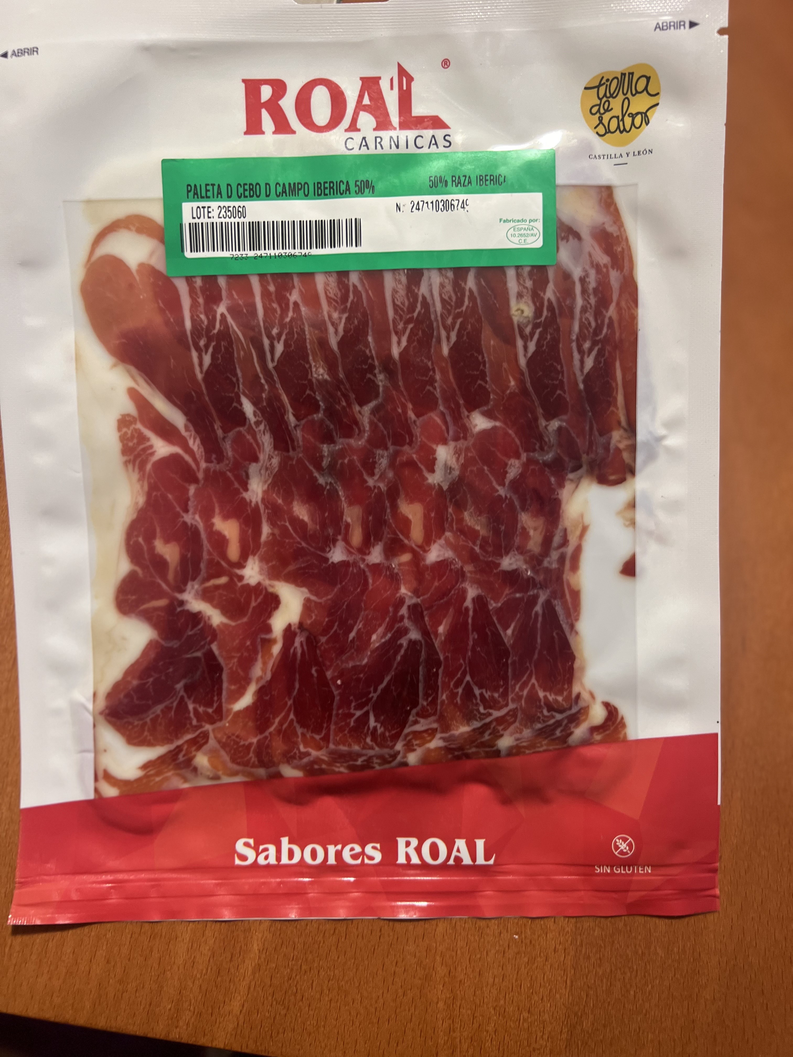 Paleta de cerdo de campo ibérica