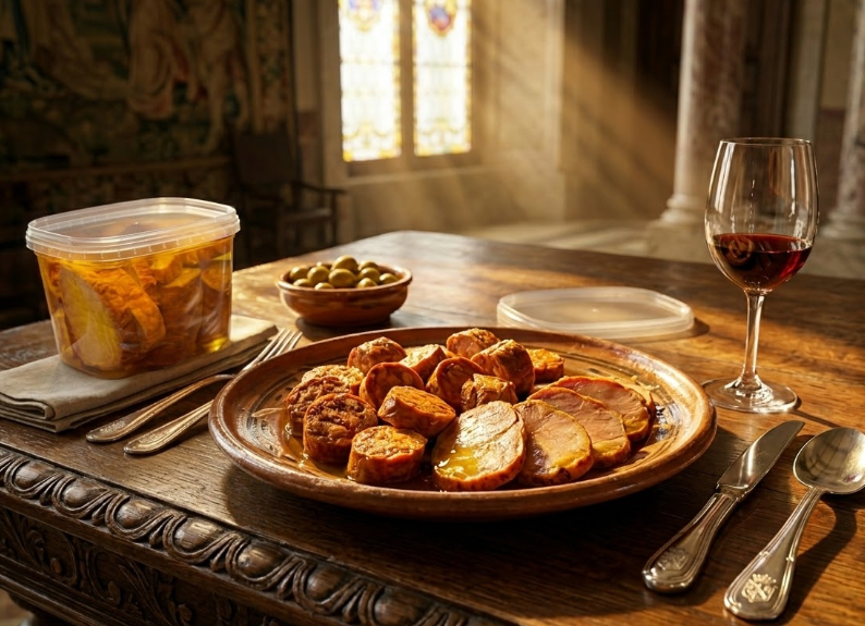 Embutido chorizo y lomo  artesanal de cerdo en aceite