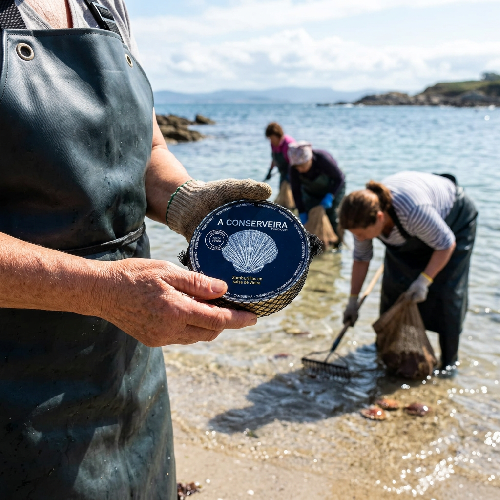 Conserva de Zamburiñas en salsa Vieira Gallegas